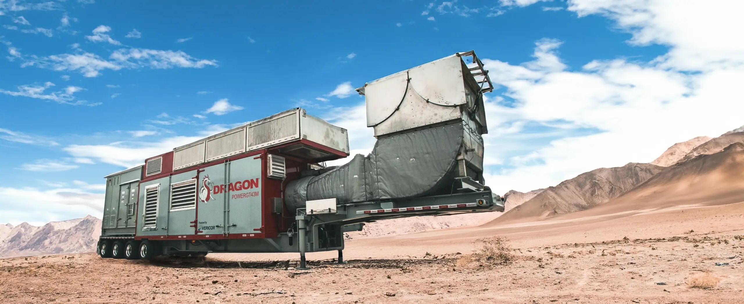 Commercial generator in a desert.