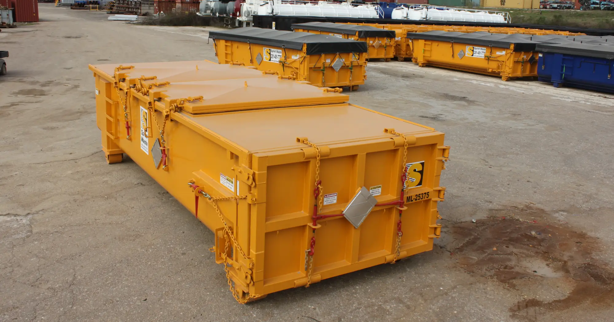 Roll-off construction dumpsters